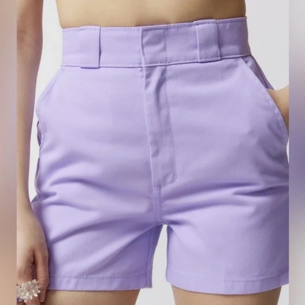 DICKIES Lavender High-Waisted pleated short